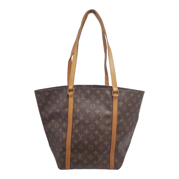 Louis Vuitton LV Shoulder Bag Sac Shopping Tote Bag Brown Monogram Large - Picture 1 of 16